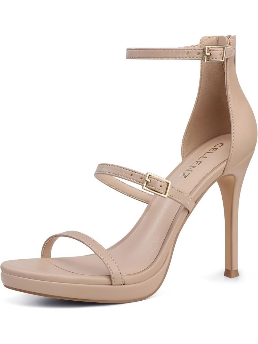 Women's Nude Comfortable Formal Dressy Stiletto Fashion Platform High Heels